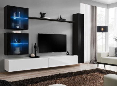 Wall unit set 6 pieces luxury furnishings living room designer TV lowboard wall cabinet