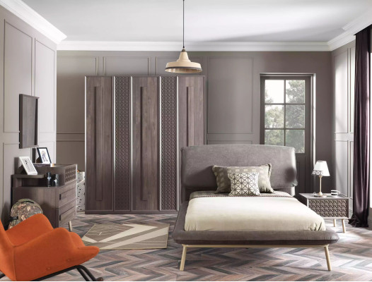 Children's furniture Children's room Suite youth bed bed wood gray set 5 pieces