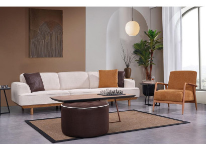 Complete e Living room Sofa set Designer Upholstery Armchair four seater