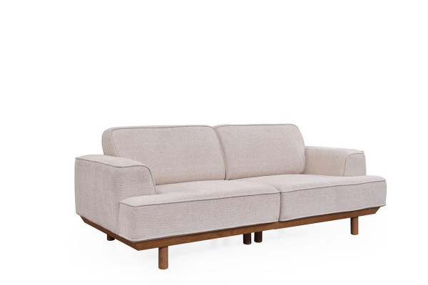 Elegant Living room Couch White 3-Seater Luxurious Upholstery Sofa new