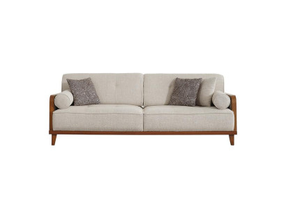 Living room Designer 3-Seater Sofa Luxury Upholstery Couch Wooden Frame new