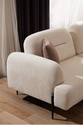 White Living room Designer Suite 3 Seater Upholstery Armchair 2-piece Set new