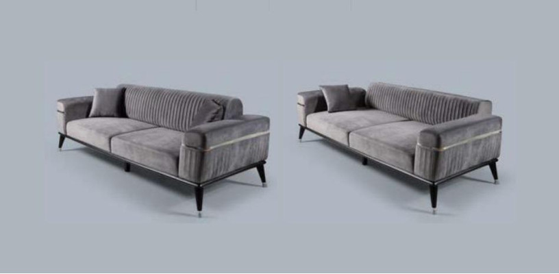 Luxury Living room Couch Gray Couches Sofa Furniture Gray Sofas Textile Furnishings