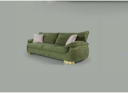 Modern Textile Sofas 3 Seat Couch Three Seater Upholstery Furniture Color Green