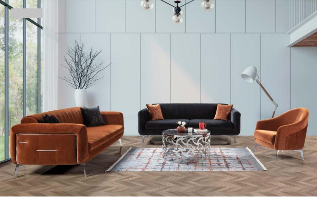 Modern Couch Three Seater Upholstery Design Sofa 3Seater Room Furniture