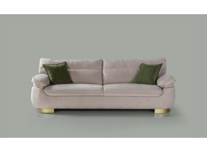 Modern Sofas 3 Seat Soft Couch Upholstery Design Living room Beige