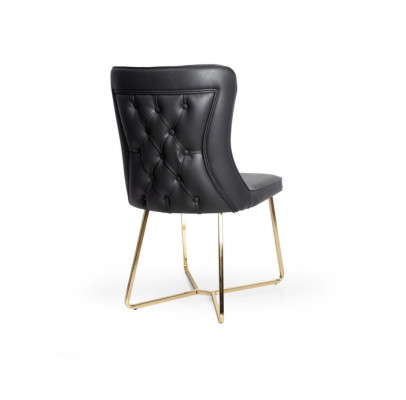 Modern Chesterfield Leather Chair Designer Dining Room Chair Italian Style Upholstered Seater