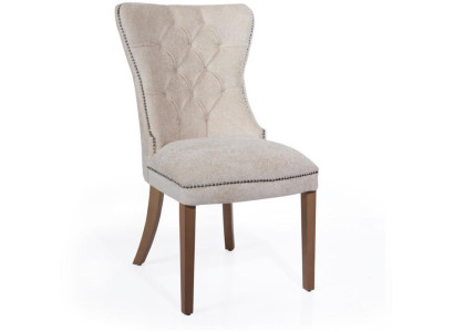 Beige Dining room Wood Chair Upholstery Recliners Classic Designer Furniture