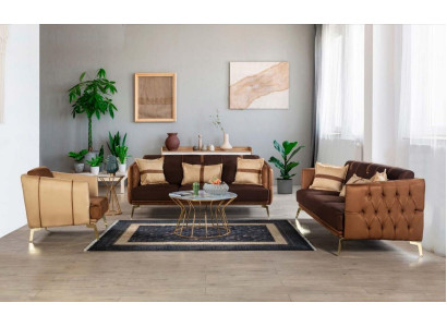 Sofa set Sofa Suite 3+3+1 Seater Armchair Chesterfield three-seater