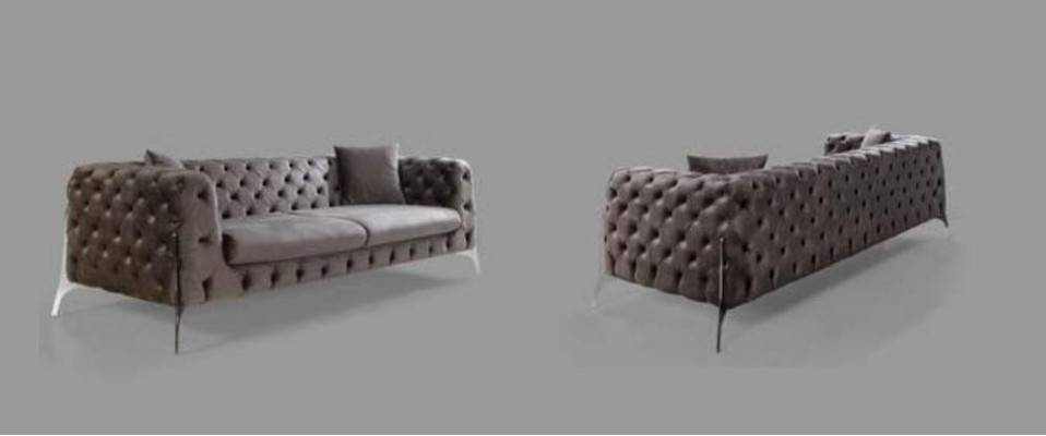 Sofa set Taupe Armchair three-seater 331 Seat Suite Chesterfield