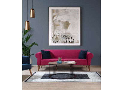 Designer Sofa 3 Seater Big Couch Three Seater Textile Upholstery Furniture