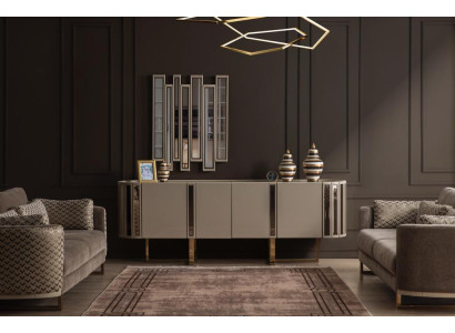 Sideboard Mirror Chest of drawers Wardrobe Chests of drawers Designer Luxury Cabinets Wood Modern