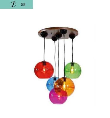 Design Light fixture Ceiling Lamps Modern Silver Wall Lamp Luster Colorful Chandelier