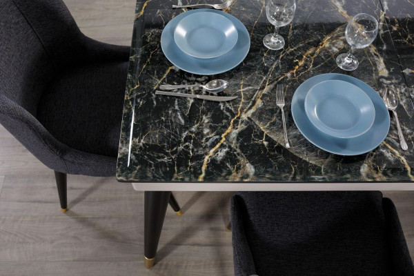 Luxury Dining room Table Design 4x Chairs Dining set Armchairs Set Suite Furniture