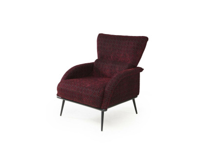 Armchair Single Seater 1 Seat Fabric Modern Chair Living room Furniture Textile Club Chair
