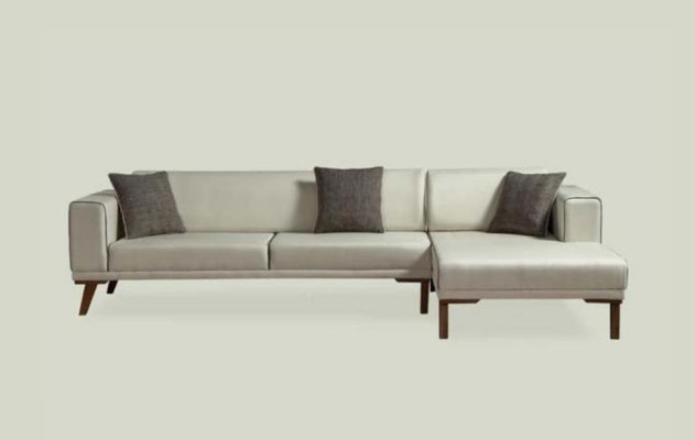 Corner sofa L-shape Sofas Couches Corner Couch Upholstered furniture Textile White