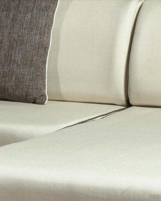 Corner sofa L-shape Sofas Couches Corner Couch Upholstered furniture Textile White