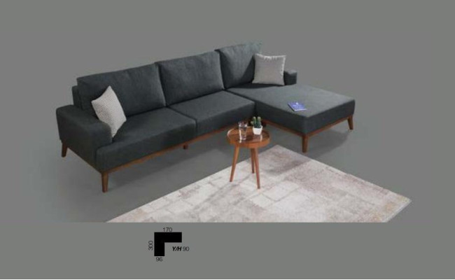 Corner sofa L-shape Suite Textile Seat Living room Upholstered furniture Corner Sofa