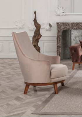 Sofa set Sofa 3+3+1 Seat Brown Armchair Fabric Chesterfield Velvet