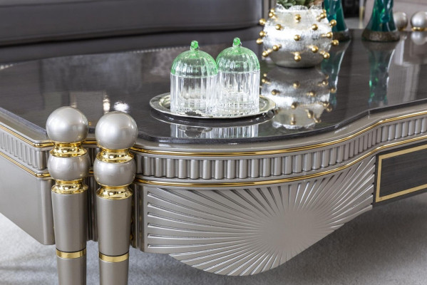 Coffee table Gray Luxury Coffee tables Metal Design Elegant Living room