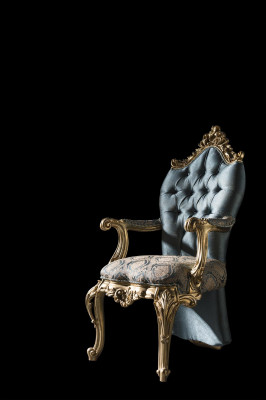 Chair Blue Elegant Modern Chairs Wood Beautiful Fabric Design Luxury Metal new
