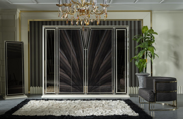 Mirror Gray Elegant Design Style Luxury Modern Living room new Metal Furniture