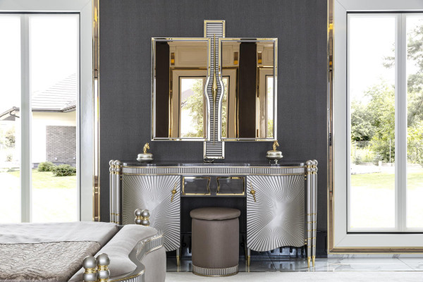 Stool Brown Round Elegant Wood Furniture Modern Design Beautiful Bedroom