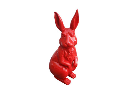Garden Decoration Red Rabbit Statue Figure Decorative Statues Sculpture Figures 220 cm