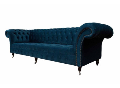 Blue e Chesterfield Sofa set Couch Upholstery Set Seating set 3+1+1