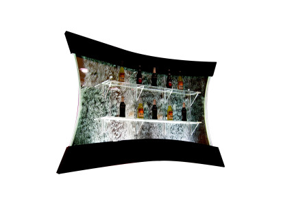 Shelves Design Illuminated Led Water Wall Bar Shelf Column Water Columns