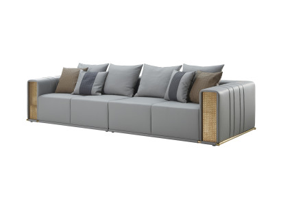 Sofa 4 Seater Gray Luxury Living room Modern Design Couches new Creative