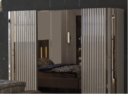 Wardrobe Wooden Cabinet Wardrobe Bedroom Luxury Cabinets Brown