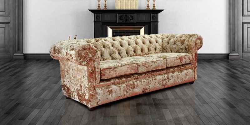 Designer Living room Sofa - Textile Velvet fabric cover - Classic Couch