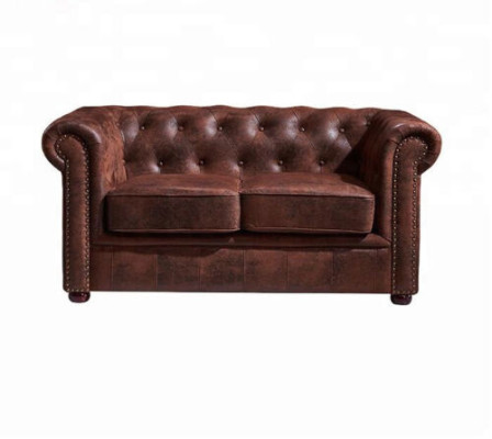 Luxurious Chesterfield sofa from Imitation leather for the living room