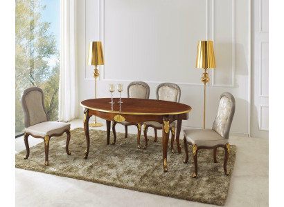 Oval Table Italian Furniture Luxury Dining table Dining room Wood Classic r style