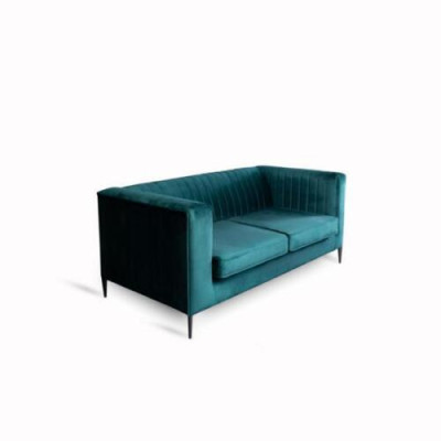 Sofa 2 Seater Green Elegant Modern Luxury Design Wood Furniture Upholstery Fabric new