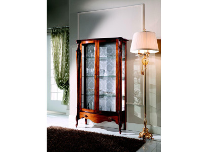 Luxury Italian Furniture Classic Furniture Wood Brown Display case Chic display cabinet