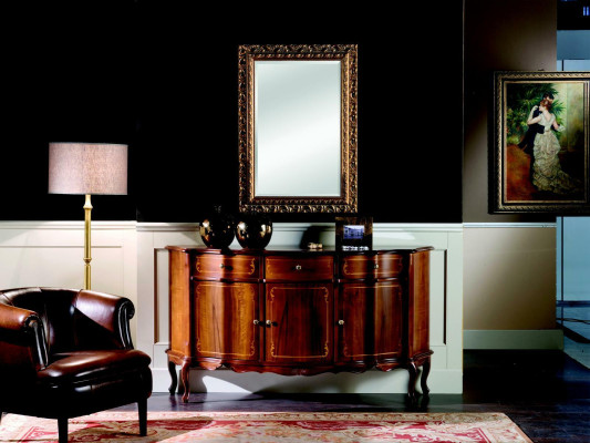 Chic Wood Luxury Italian Furniture 2-piece Set Furniture Style Baroque Chest of drawers