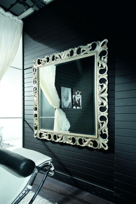 Mirror wooden frame Wall mirror Classic r Designer Mirror 192x112 Wood xxl big