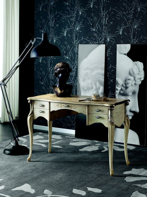 Luxury Desk Consoles Luxury Table Office Furniture Baroque Gold Real wood