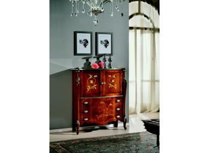 Furniture Wood Style Baroque Chic Wardrobe Chest of drawers Cabinets Designer Italian