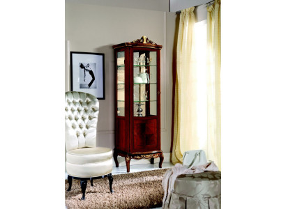 Classic Furniture Wood Brown Display case Chic luxury display cabinet Italian Furniture