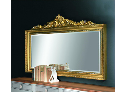 Mirror Wall mirror Baroque Rococo Floorboards Living room Bathroom Wood Glass Design SP6300