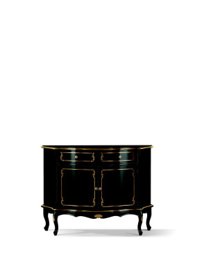 Luxury Italian Wood Furniture Chest of drawers Black Luxury Buffet Wardrobe