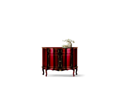 Luxury Italian Wood Furniture Chest of drawers Red Buffet Wardrobe Living room