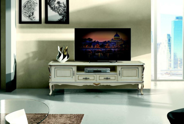 TV-cabinet Lowboard TV-cabinet Luxury Wardrobe Table Living room Wood Furniture Classic s Low Side Board