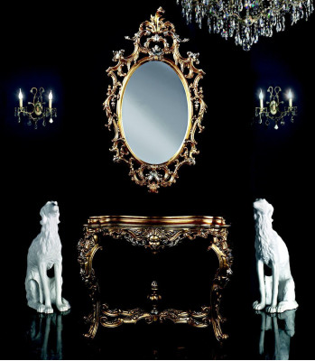 Modern Large Luxury Mirror Wall mirror Real Wood Frame Hanging Mirror Luxury Furniture