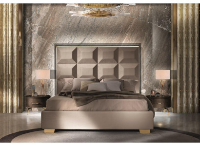 Design Modern Luxury Bedroom Bedside table Beds Bed 3pcs. Bedroom set