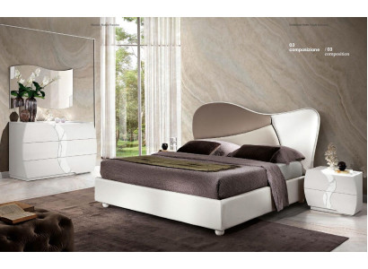 Bedroom Bed Bedside table Chest of drawers Mirror Luxury Suite Double Set 5pcs. new