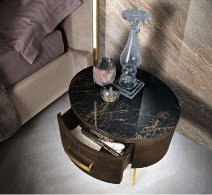 Design Modern Luxury Bedroom Bedside table Beds Bed 3pcs. Bedroom set